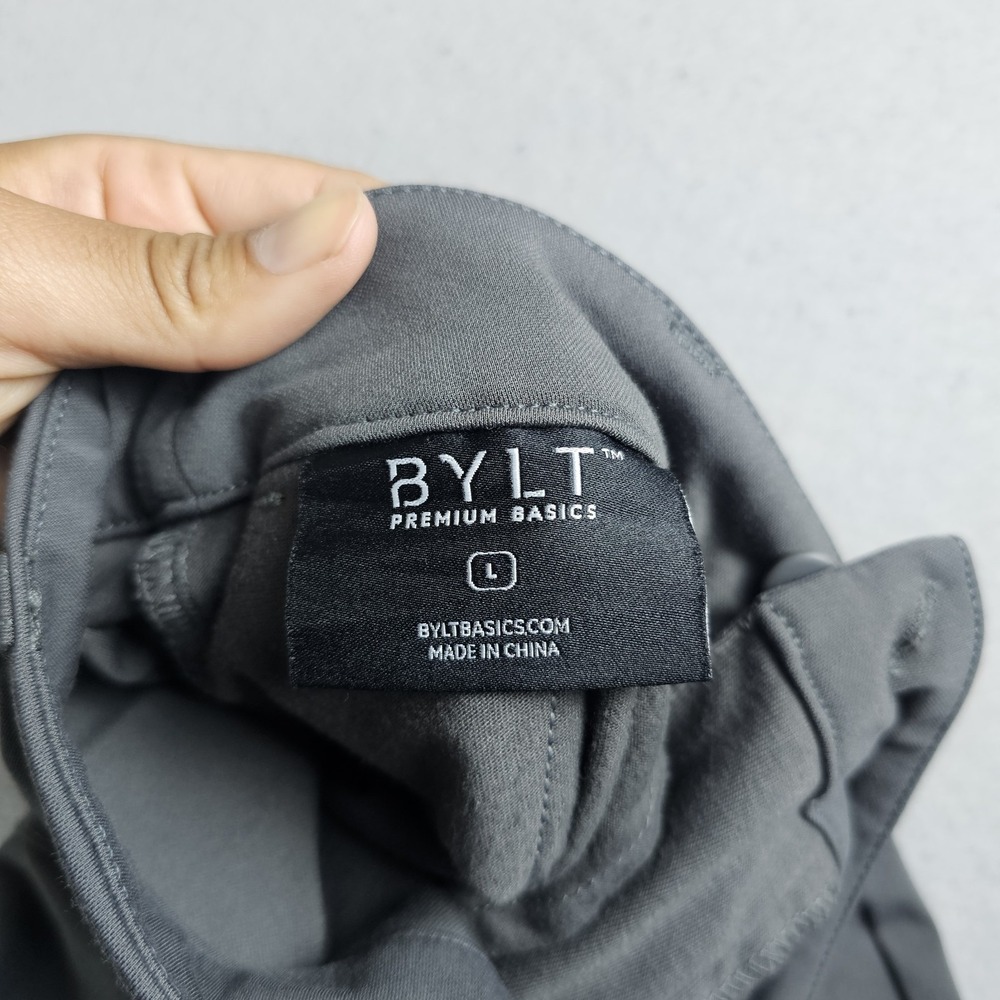 BYLT Everyday Pants Womens Large Ash Gray Lightweight Office Casual Stretch - Picture 5 of 16